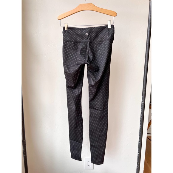 LULULEMON Women's Gray/Black Micro Dot Wunder Under Full Length Leggings size 4 - Picture 3 of 7